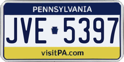 PA license plate JVE5397