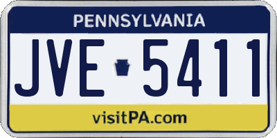 PA license plate JVE5411