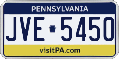 PA license plate JVE5450