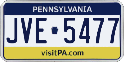 PA license plate JVE5477