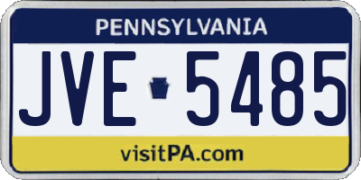 PA license plate JVE5485