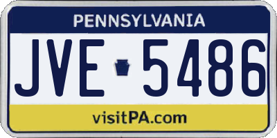 PA license plate JVE5486