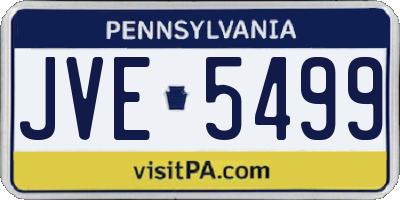 PA license plate JVE5499