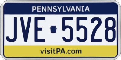 PA license plate JVE5528