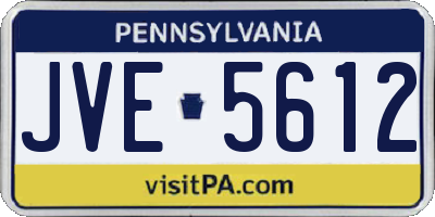 PA license plate JVE5612