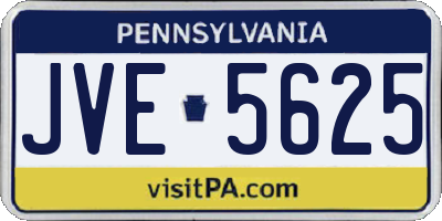 PA license plate JVE5625