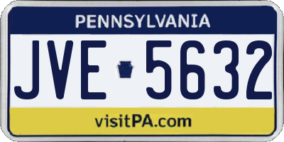 PA license plate JVE5632