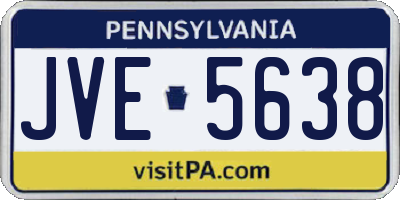 PA license plate JVE5638
