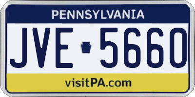 PA license plate JVE5660
