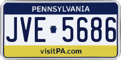 PA license plate JVE5686