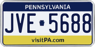 PA license plate JVE5688