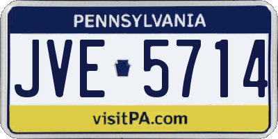 PA license plate JVE5714