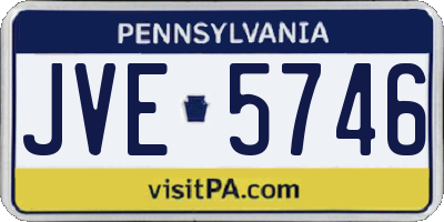 PA license plate JVE5746