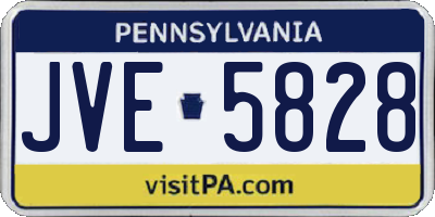 PA license plate JVE5828
