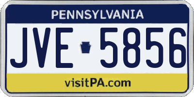 PA license plate JVE5856
