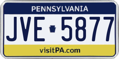 PA license plate JVE5877