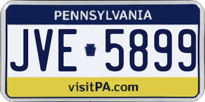 PA license plate JVE5899
