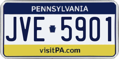 PA license plate JVE5901