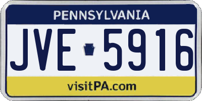 PA license plate JVE5916