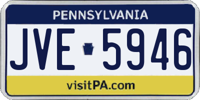 PA license plate JVE5946