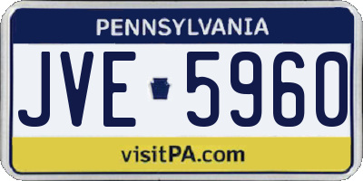 PA license plate JVE5960