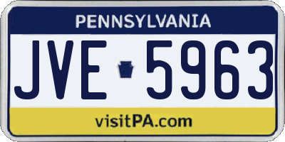 PA license plate JVE5963