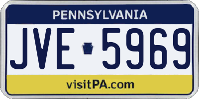 PA license plate JVE5969