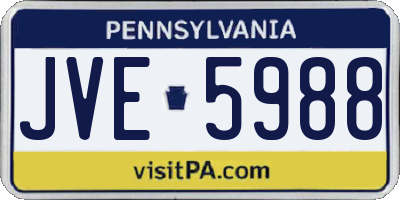 PA license plate JVE5988