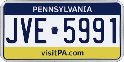 PA license plate JVE5991
