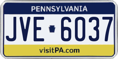 PA license plate JVE6037