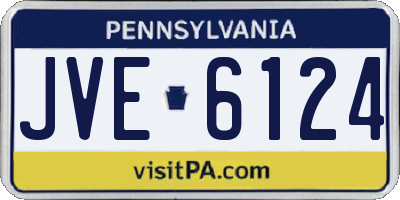PA license plate JVE6124