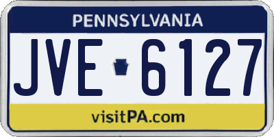 PA license plate JVE6127