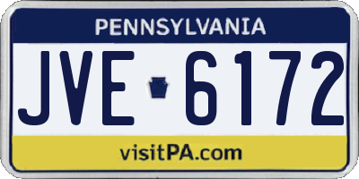 PA license plate JVE6172