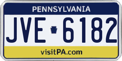 PA license plate JVE6182