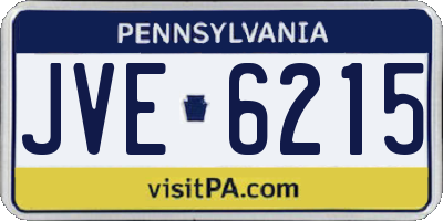 PA license plate JVE6215