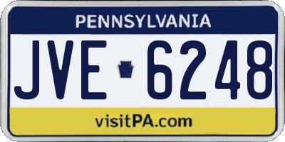 PA license plate JVE6248