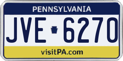 PA license plate JVE6270