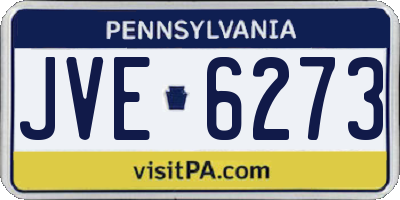 PA license plate JVE6273