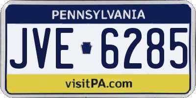 PA license plate JVE6285