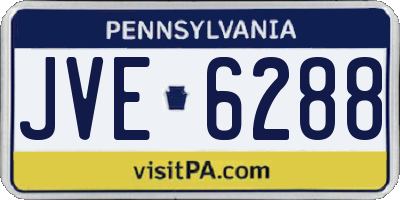 PA license plate JVE6288