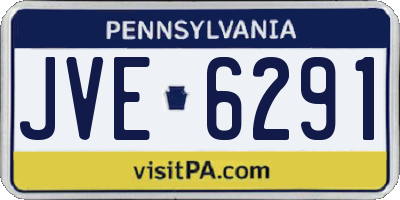 PA license plate JVE6291