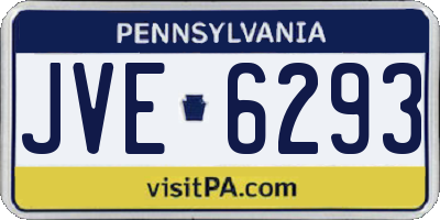 PA license plate JVE6293