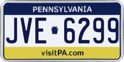 PA license plate JVE6299