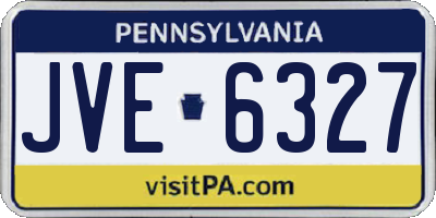 PA license plate JVE6327