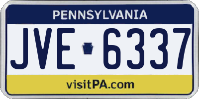 PA license plate JVE6337