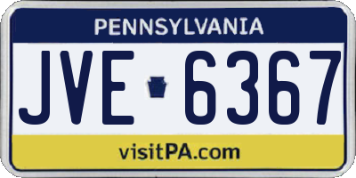 PA license plate JVE6367