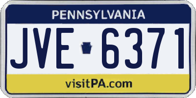 PA license plate JVE6371