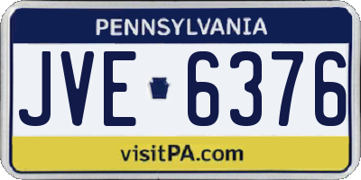 PA license plate JVE6376