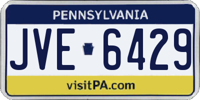 PA license plate JVE6429