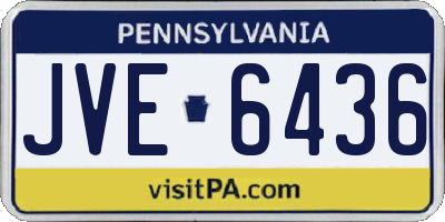 PA license plate JVE6436
